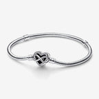 Bracciale con Chiusura Cuore Infinito Pietre Luminose 23 cm
