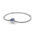 Bracciale con Chiusura Pietre Blu 23 cm