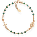 BRACCIALE CON CRISTALLI VERDE BOTTIGLIA ROSE'