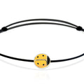 Bracciale cordino Coccinella gialla