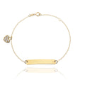 Bracciale Cuore e Zirconi targhetta