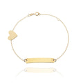 Bracciale Cuore targhetta