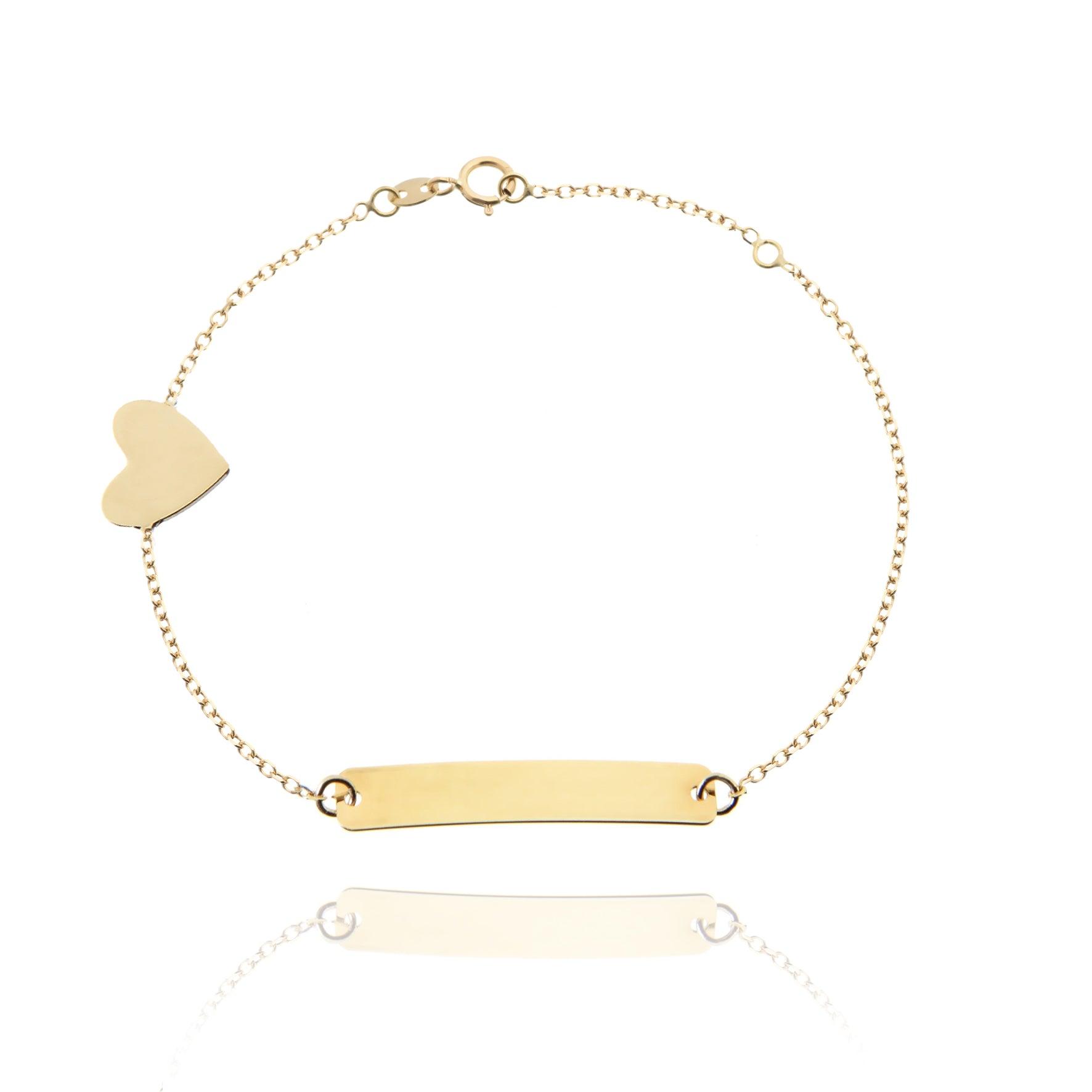 Bracciale Cuore targhetta