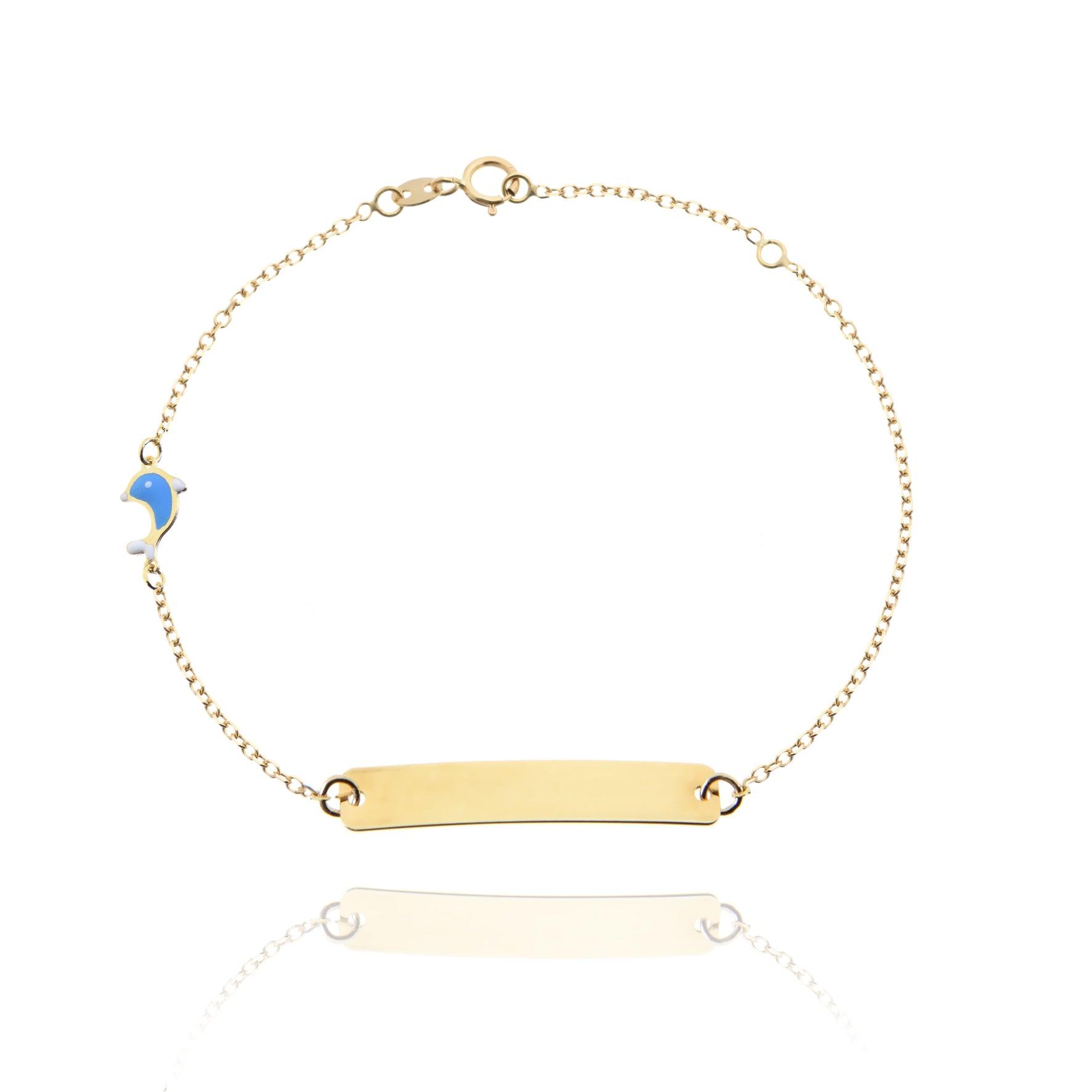 Bracciale Delfino smaltato pendente