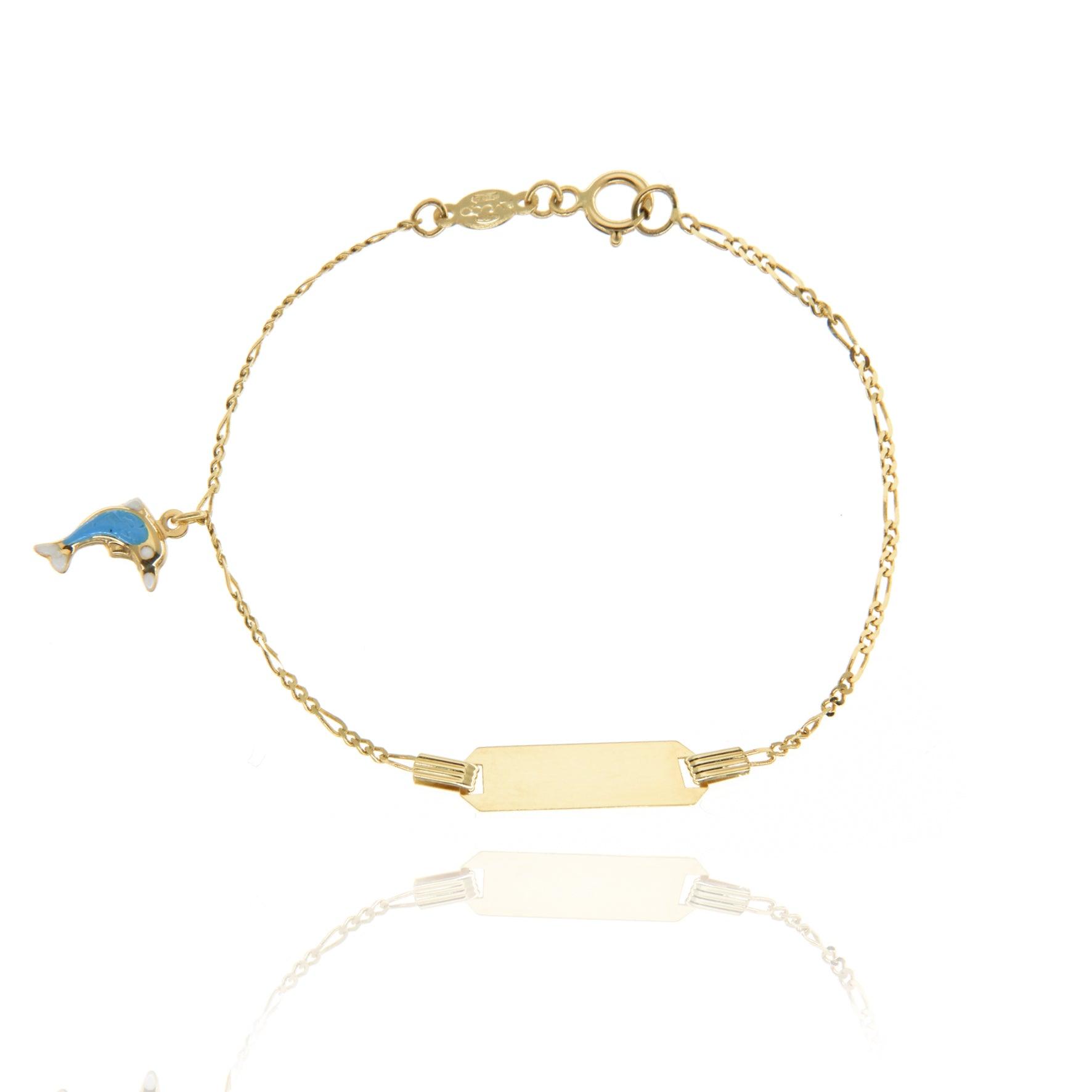 Bracciale Delfino smaltato pendente