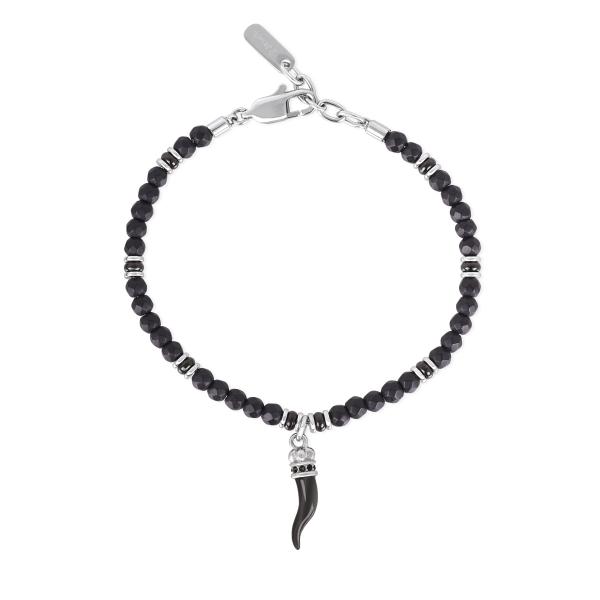 Bracciale ematite e acciaio