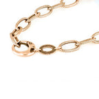 Bracciale Essentia in Argento con Maglia Ovale Rigata - BRACCIALE