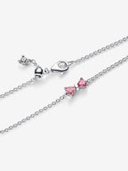 Bracciale Fiocco Luminoso Rosa Argento Sterling 925 - BRACCIALE