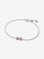 Bracciale Fiocco Luminoso Rosa Argento Sterling 925 - 18 - BRACCIALE