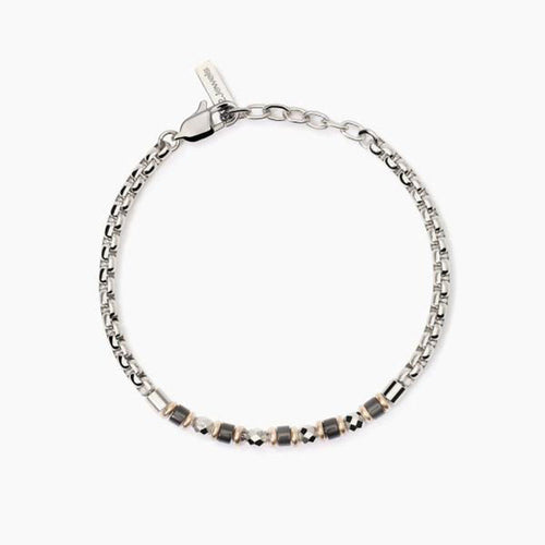 BRACCIALE IN ACCIAIO CON PVD ROSÈ E AGATA 2JEWELS - BRACCIALE