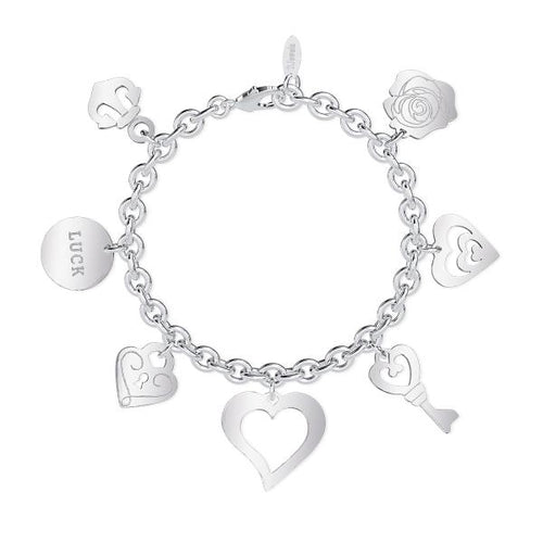 Bracciale in acciaio, LOVE