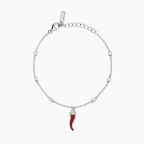 Bracciale in Argento con Cornetto Smaltato