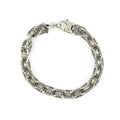 Bracciale in Argento Massiccio Maglia Rigata - BRACCIALE