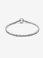 Bracciale Maglia Doppia Intrecciata con Chiusura a Sfera Argento Sterling 925 - BRACCIALE