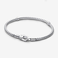 Bracciale Maglia Geometrica con Chiusura a Moschettone - 16 - BRACCIALE
