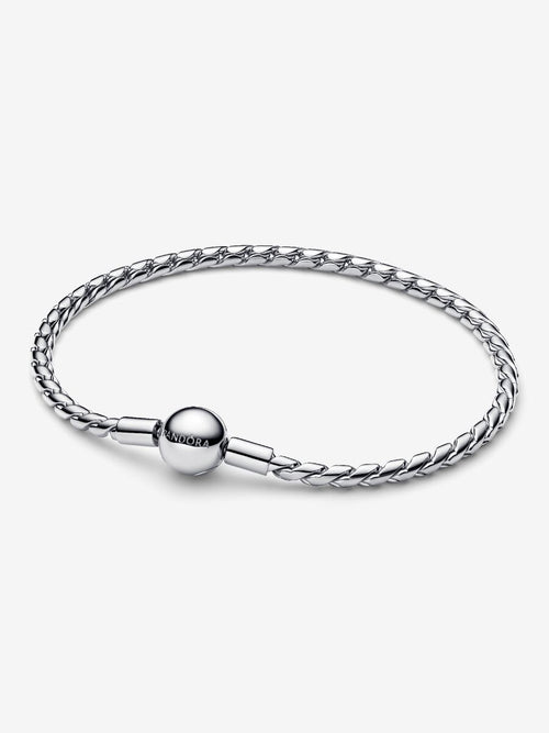 Bracciale Maglia Spiga con Chiusura a Sfera Argento Sterling 925 - 16 - BRACCIALE