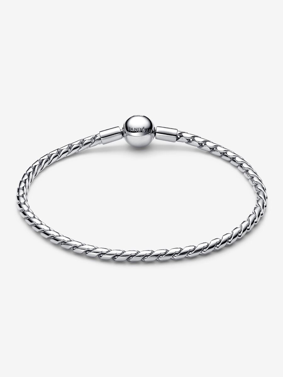 Bracciale Maglia Spiga con Chiusura a Sfera Argento Sterling 925 - BRACCIALE