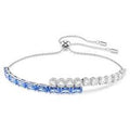 Bracciale Matrix Tagli misti blu placcato rodio - BRACCIALE