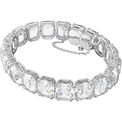 Bracciale Millenia Taglio ottagonale, Bianco, Placcato rodio