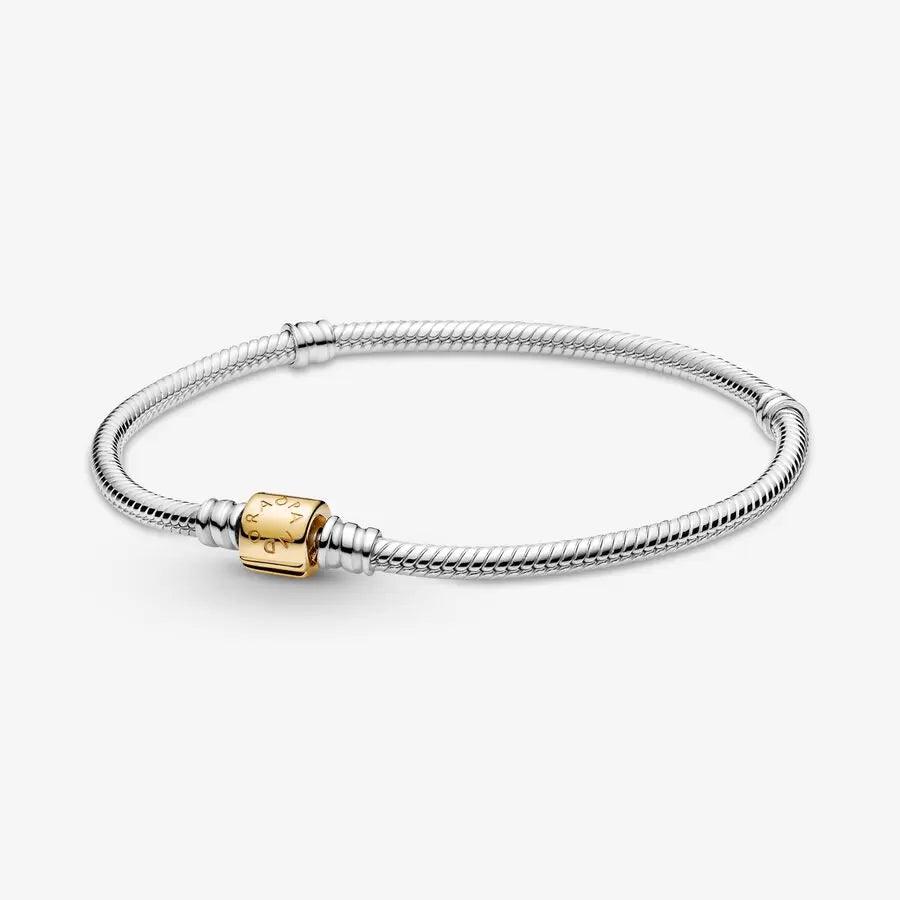 Bracciale Moments chiusura barilotto oro 14 kt 23 cm