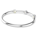 Bracciale rigido Chroma Taglio misto, Stella, Bianco, Placcato rodio