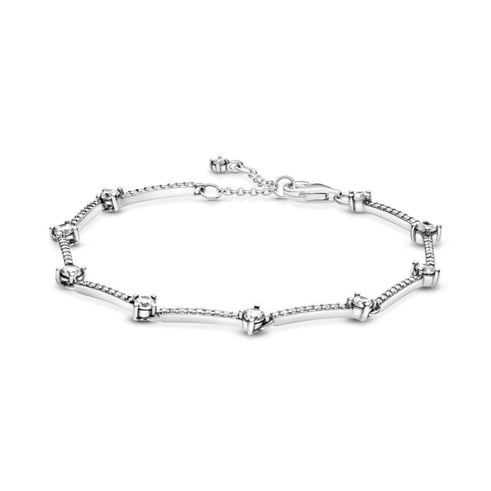 Bracciale Rigido con Pietre BIANCHE 20 cm
