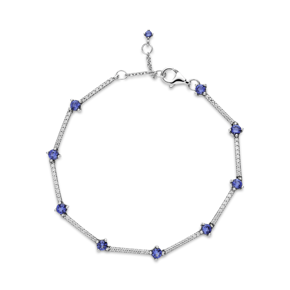 Bracciale Rigido con Pietre Blu