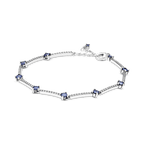 Bracciale Rigido con Pietre Blu 20 cm