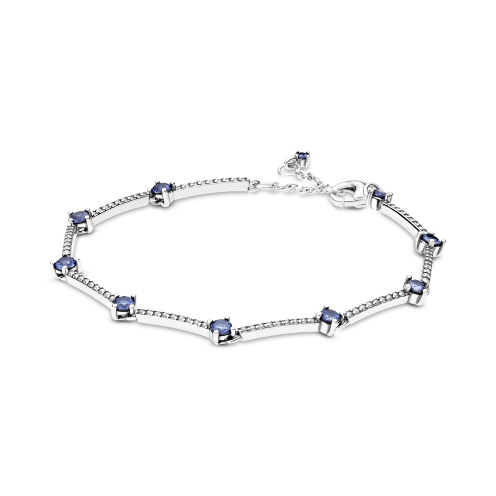 Bracciale Rigido con Pietre Blu 20 cm