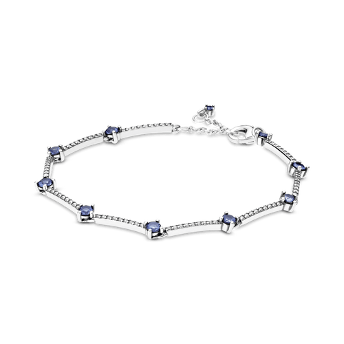 Bracciale Rigido con Pietre Blu 20 cm