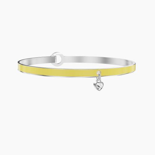 Bracciale Rigido con Smalto Giallo