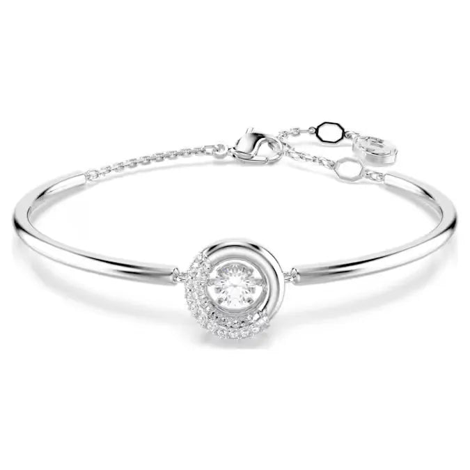Bracciale Rigido Dextera Taglio Round Bianco Placcato Rodio - BRACCIALE