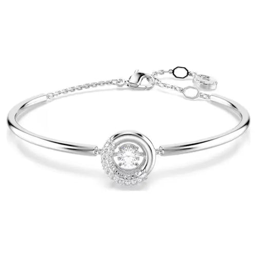Bracciale Rigido Dextera Taglio Round Bianco Placcato Rodio - BRACCIALE