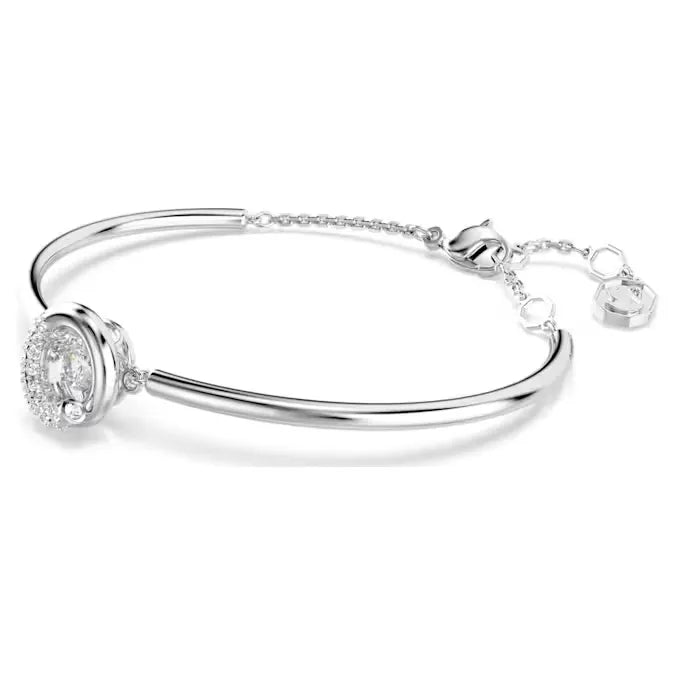 Bracciale Rigido Dextera Taglio Round Bianco Placcato Rodio - BRACCIALE