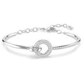 Bracciale rigido Dextera Taglio Round Bianco Placcato rodio - BRACCIALE