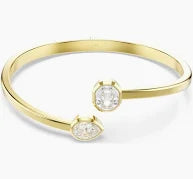 Bracciale rigido Imber Taglio misto Bianco Placcato color oro - BRACCIALE