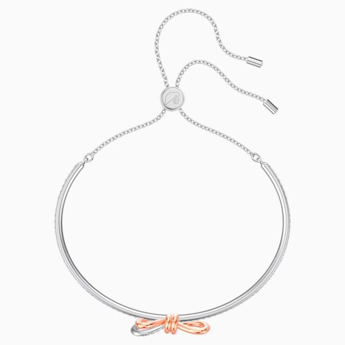 BRACCIALE RIGIDO LIFELONG BOW, BIANCO, MIX DI PLACCATURE