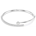 Bracciale rigido Matrix Taglio Round, Bianco, Placcato rodio