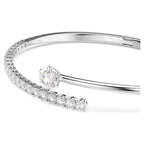 Bracciale rigido Matrix Taglio Round, Bianco, Placcato rodio