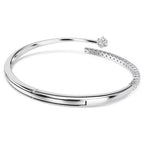 Bracciale rigido Matrix Taglio Round, Bianco, Placcato rodio