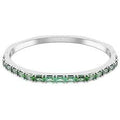 Bracciale rigido Matrix Taglio baguette Forma ottagonale Verde Placcato rodio - BRACCIALE