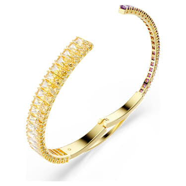 Bracciale rigido Matrix Taglio misto Multicolore Placcato color oro - BRACCIALE