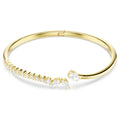 Bracciale rigido Mesmera Taglio misto, Bianco, Finitura oro 18K