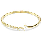 Bracciale rigido Mesmera Taglio misto, Bianco, Finitura oro 18K