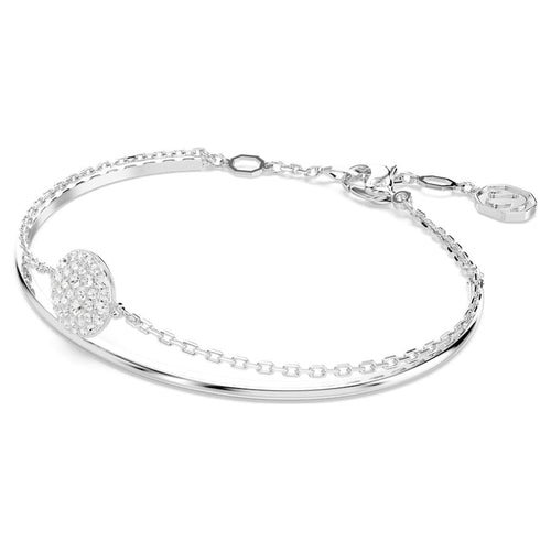 Bracciale rigido Meteora Bianco, Placcato rodio