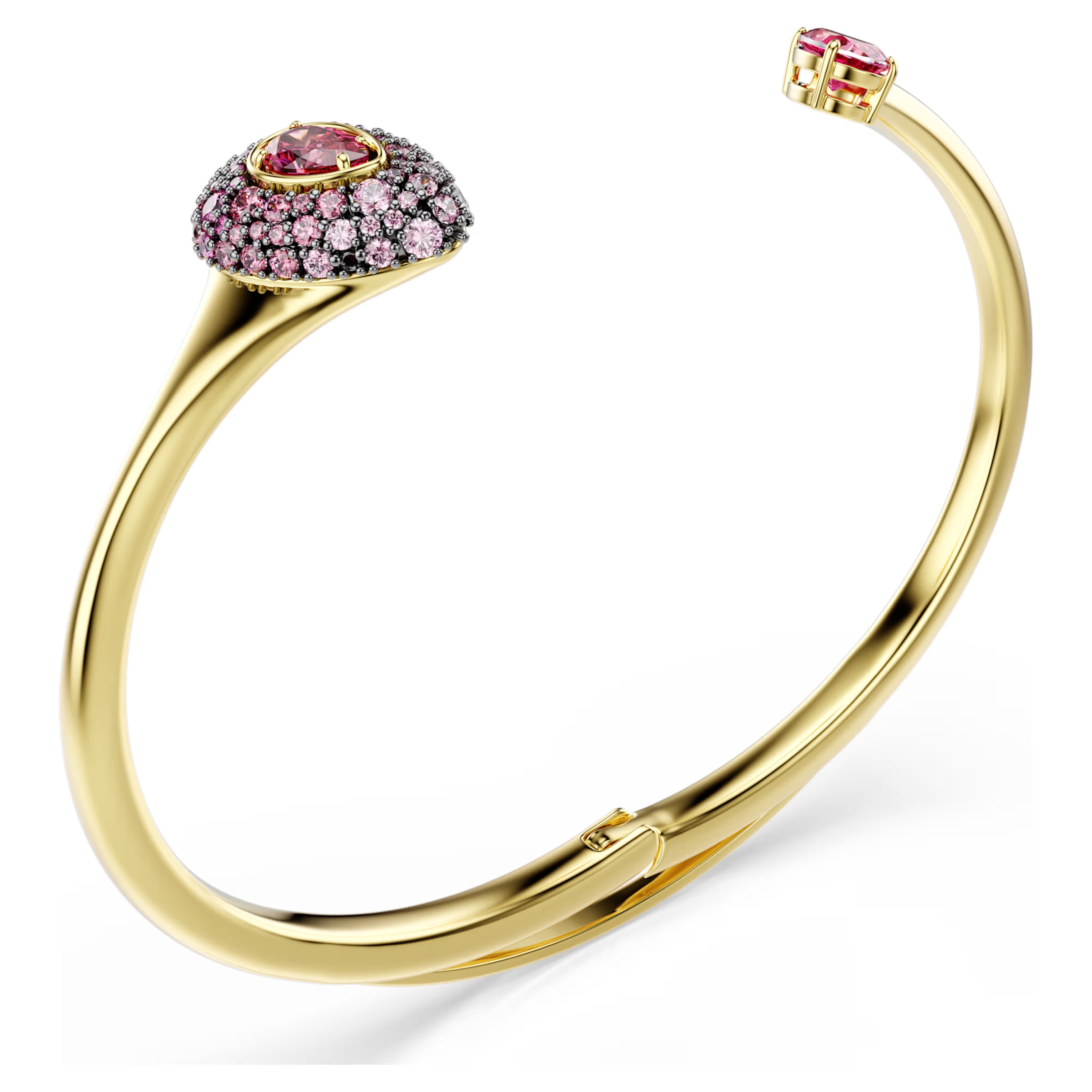 Bracciale rigido Sublima Taglio Pear, Rosso, Finitura oro 18K
