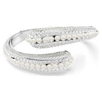 Bracciale rigido Sublima Crystal Pearl SWAROVSKI,Taglio Round Bianco Placcato rodio M - BRACCIALE