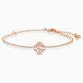 BRACCIALE RIGIDO SWAROVSKI SPARKLING DANCE CLOVER, ROSA, PLACCATO COLOR ORO ROSA