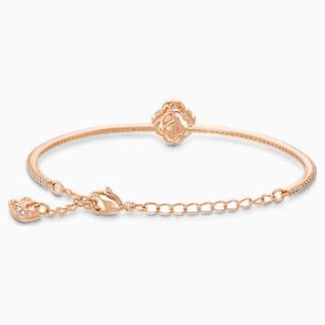 BRACCIALE RIGIDO SWAROVSKI SPARKLING DANCE CLOVER, ROSA, PLACCATO COLOR ORO ROSA