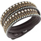 BRACCIALE SLAKE BROWN MULTICRYSTAL